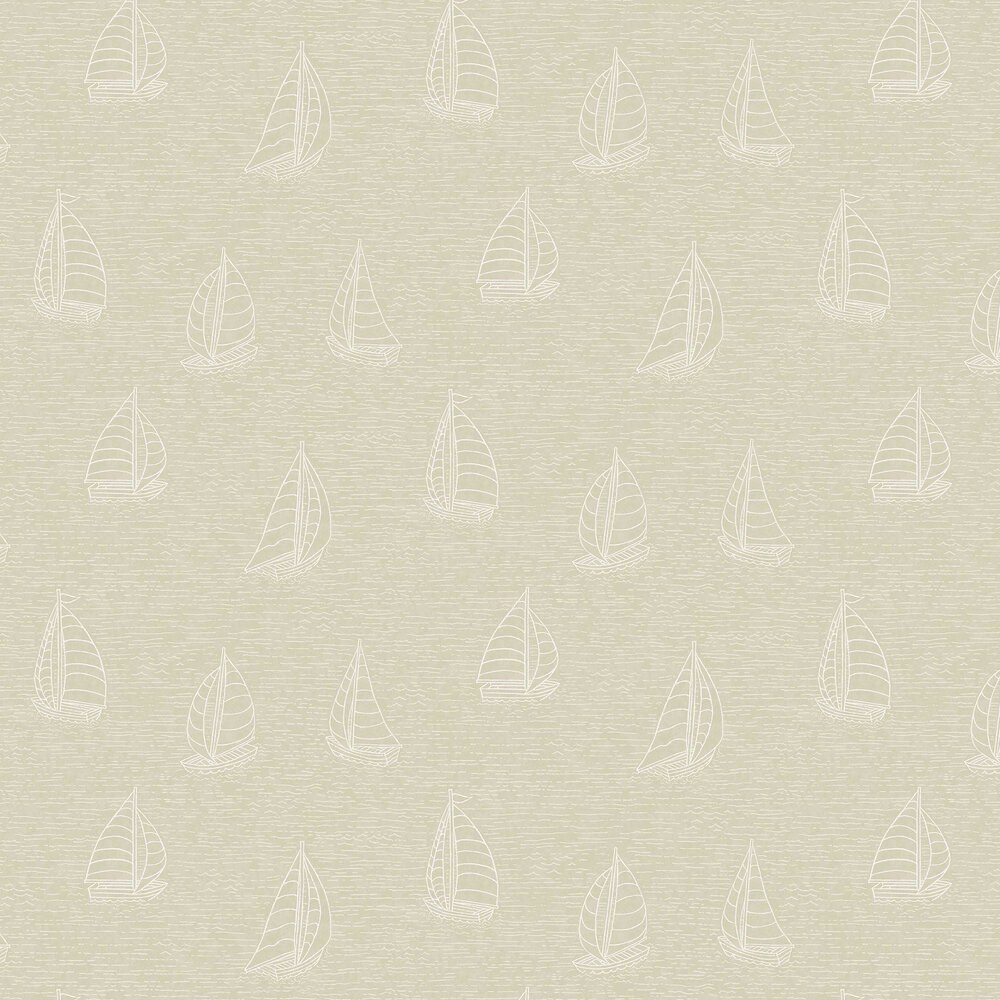 Sail Boats Wallpaper - Beige - by Eijffinger