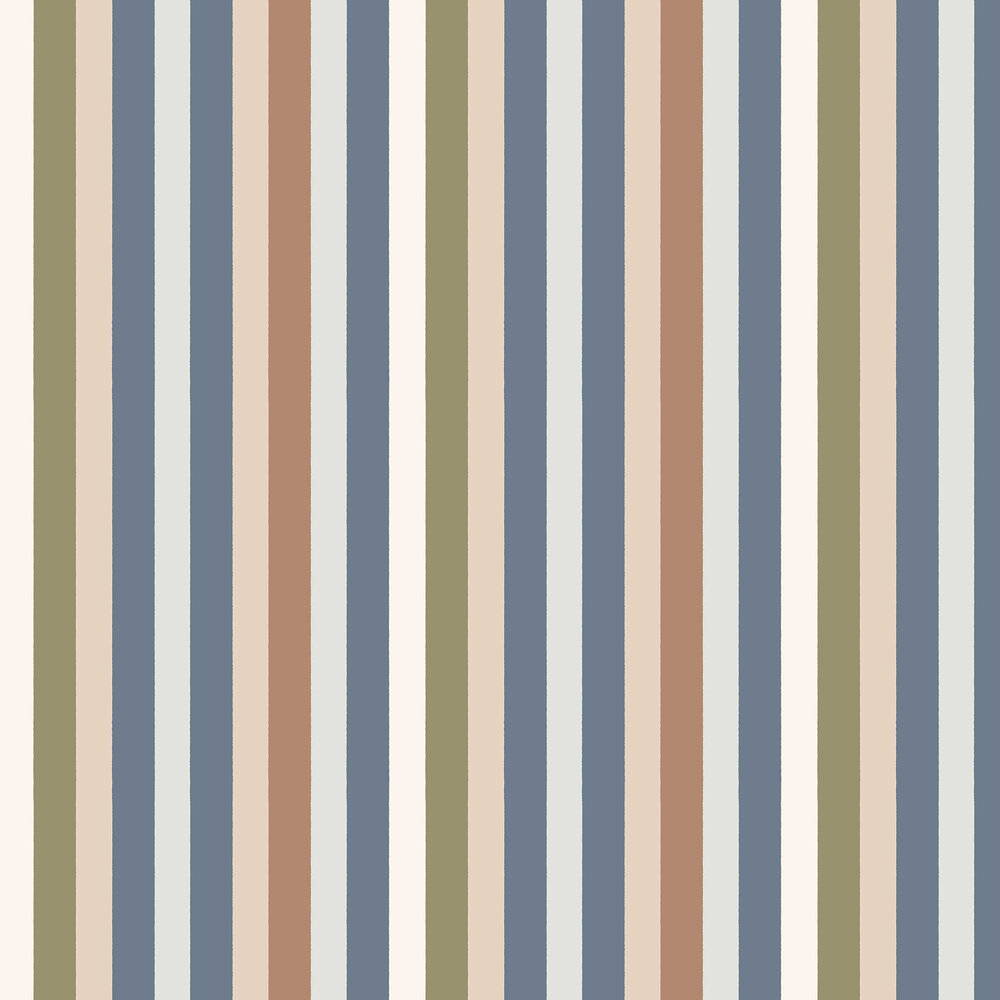 Stripe multi Wallpaper - Indigo Blue - by Eijffinger
