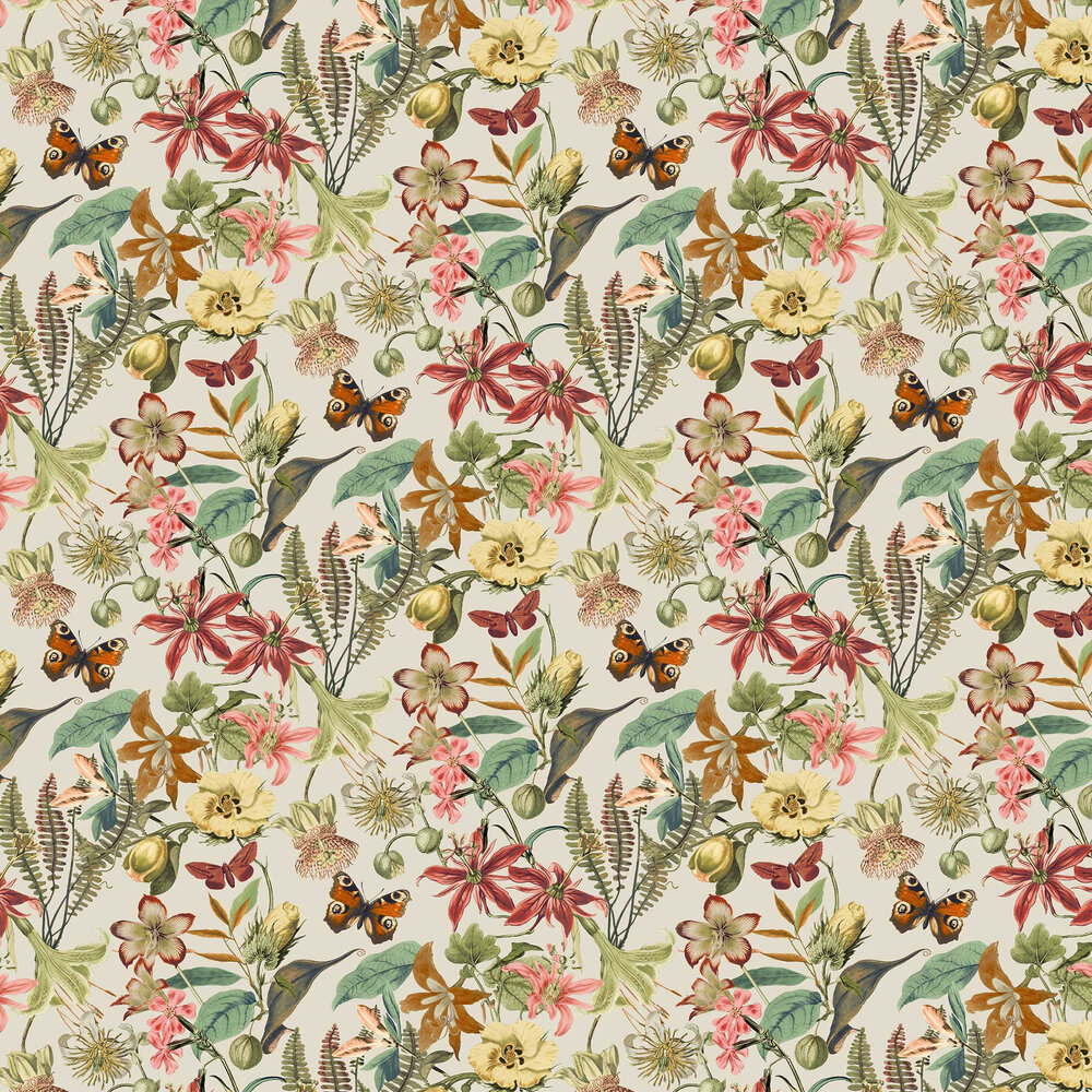 Butterfly House Wallpaper - Light Taupe - by York