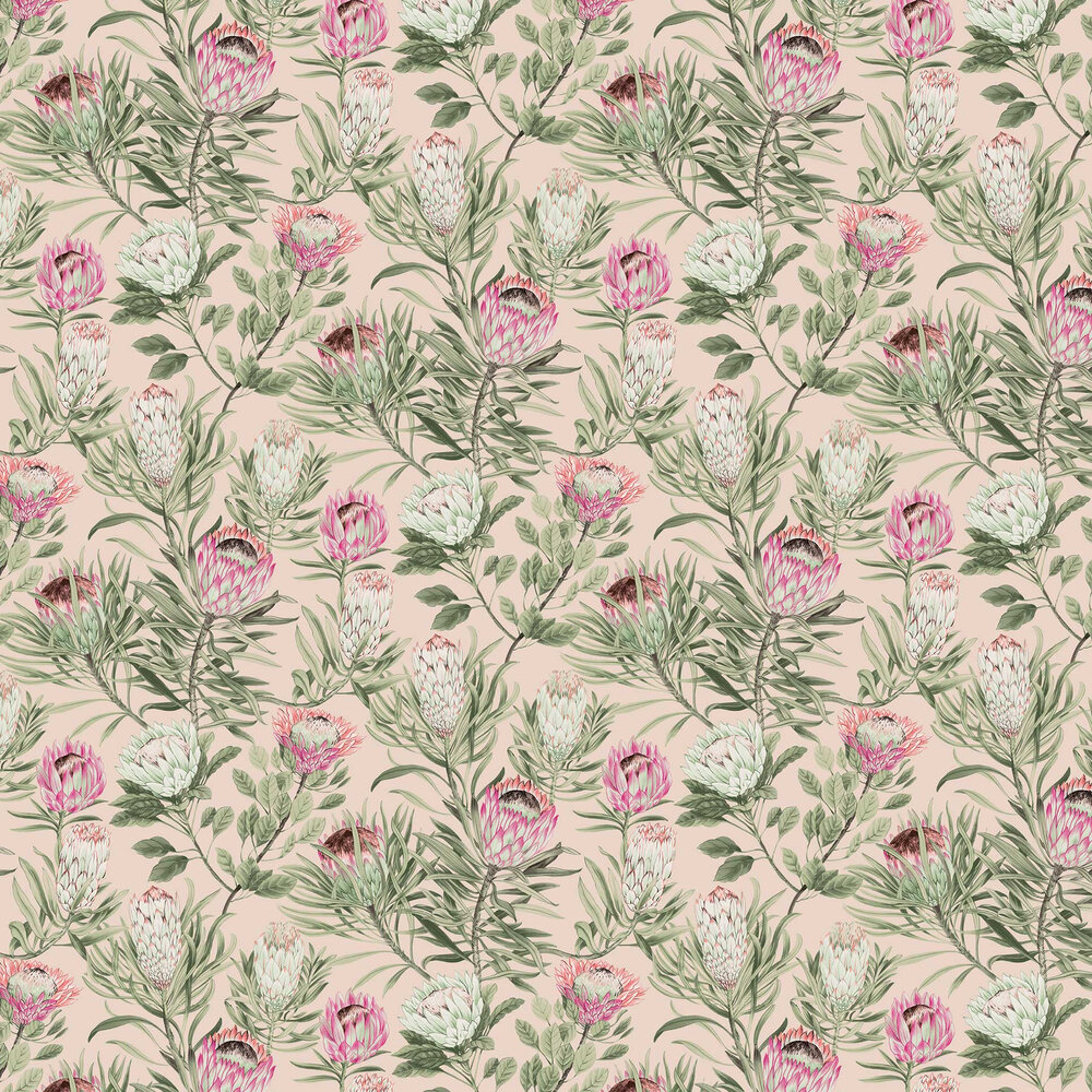 Protea  Wallpaper - Blush - by York