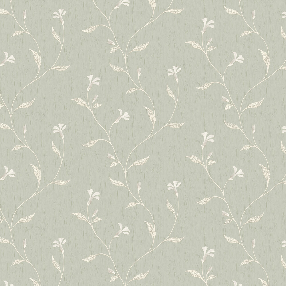 Bellagio Floral Wallpaper - Green - by Albany