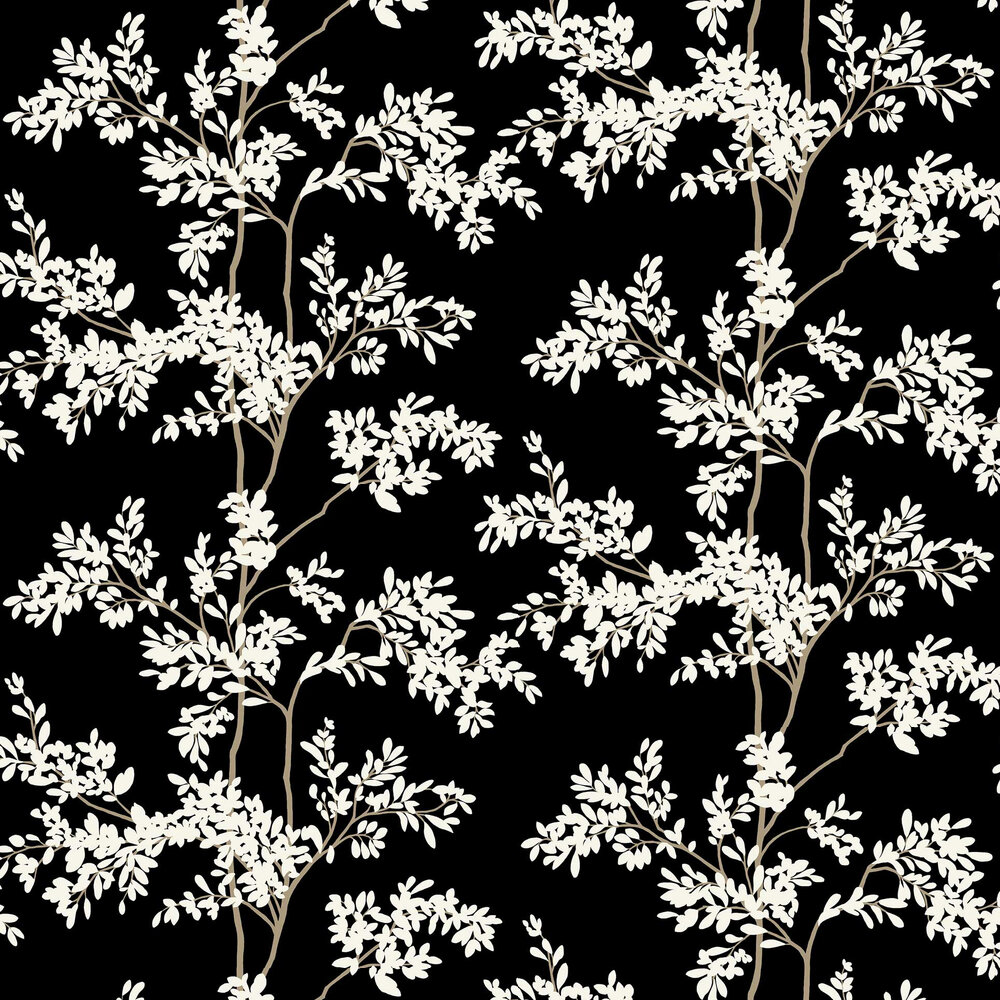 Lunaria Silhouette Wallpaper - Monochrome - by York