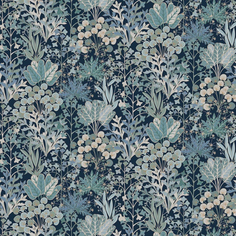 Forest Floor Wallpaper - Navy - by York