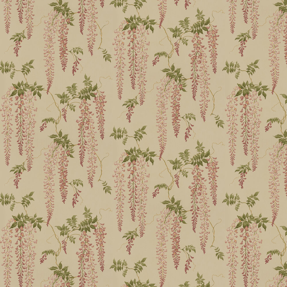 Seraphina Wallpaper - Old Pink / Leaf - by Colefax and Fowler