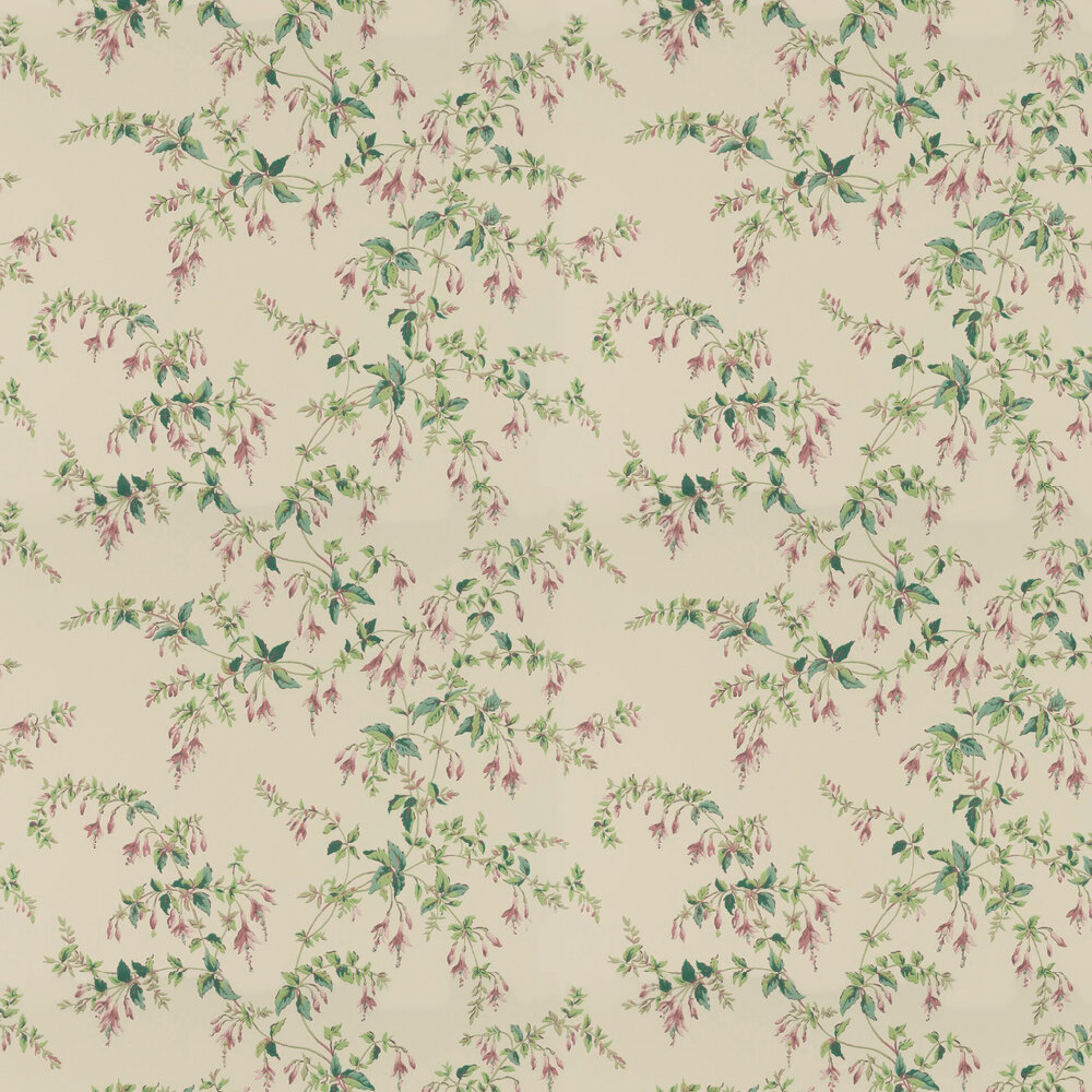 Fuchsia Wallpaper - Pink / Green  - by Colefax and Fowler