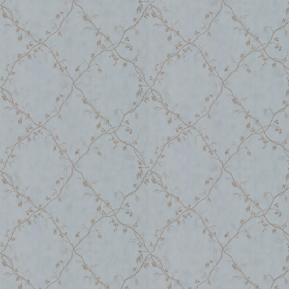 Roussillon Wallpaper - Old Blue - by Colefax and Fowler