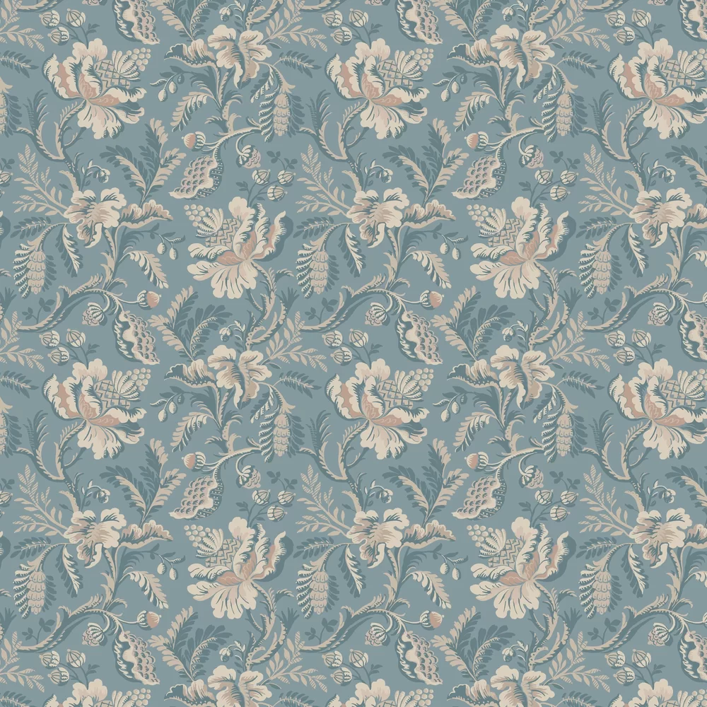 Daphne by Sandberg - Misty Blue - Wallpaper : Wallpaper Direct