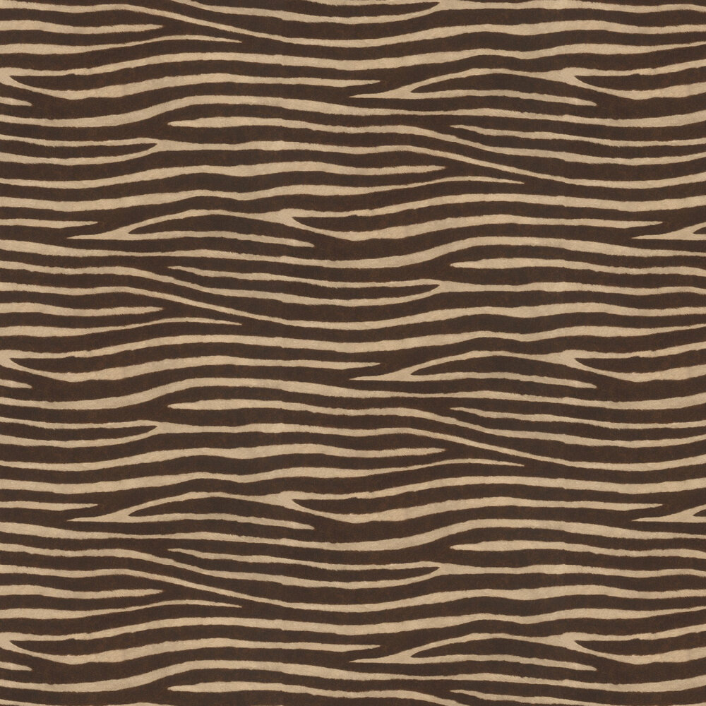 Zebra Stripes Wallpaper - Dark Brown and Beige - by Albany