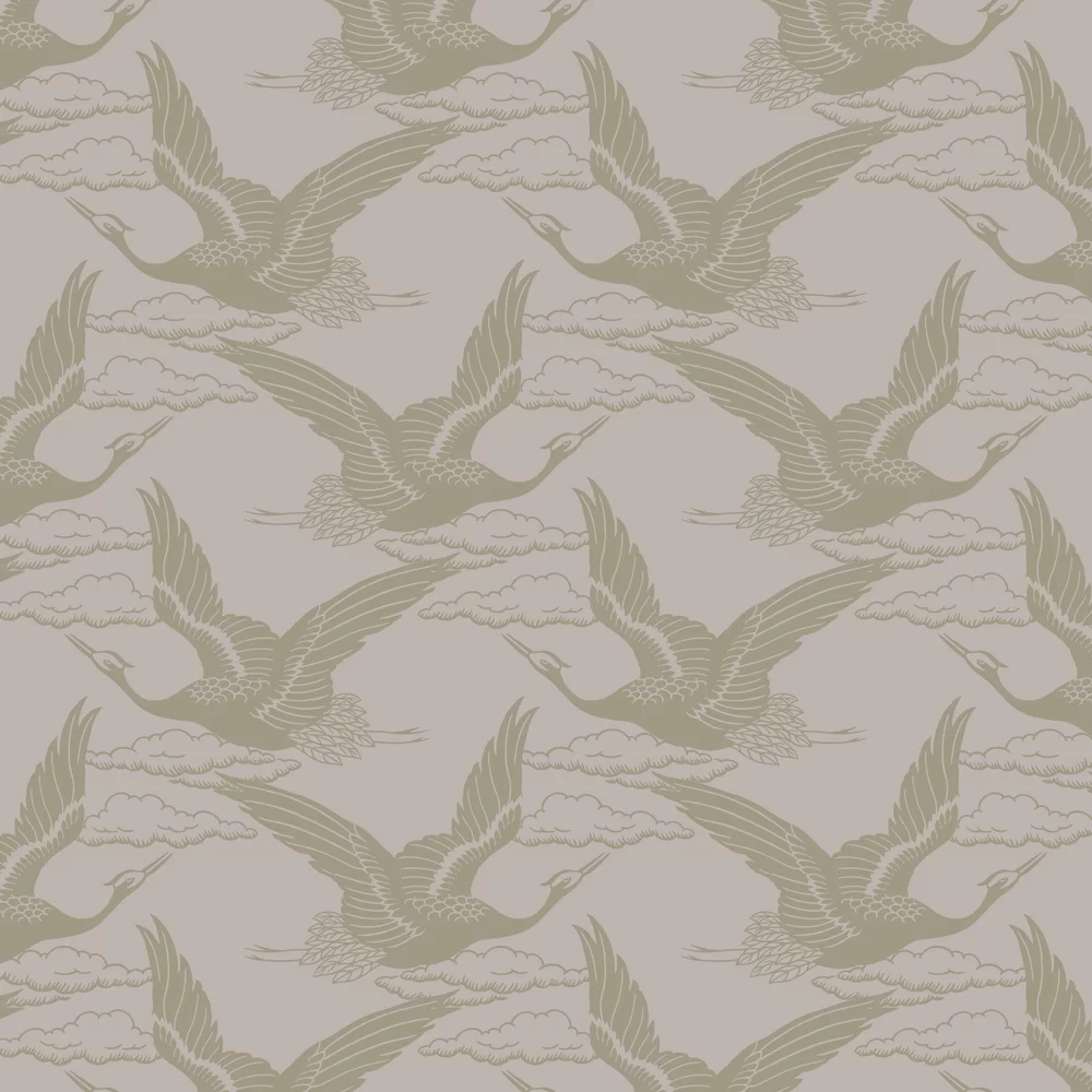 Albany Wallpaper Metallic Cranes 13430