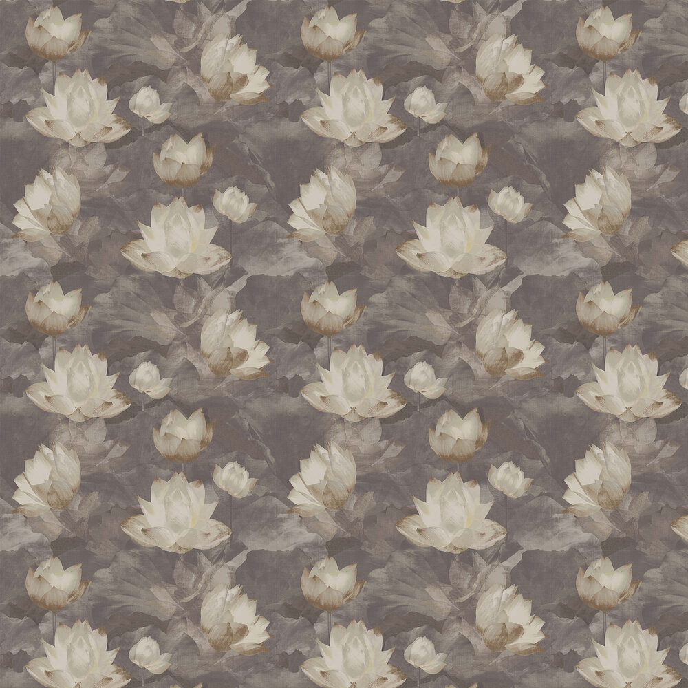 Lotus  Wallpaper - Mocha - by SketchTwenty 3