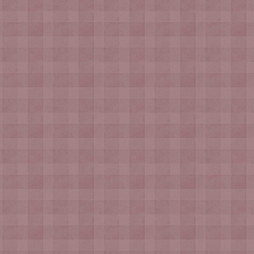 Striped Check Raspberry Simple Check by Albany - Raspberry - Wallpaper : Wallpaper Direct