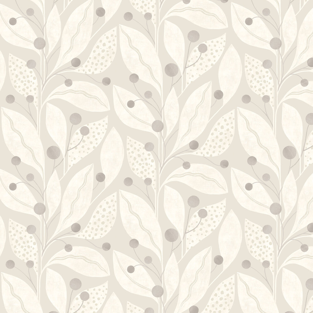Berry Dot Wallpaper - Dove - by Ohpopsi