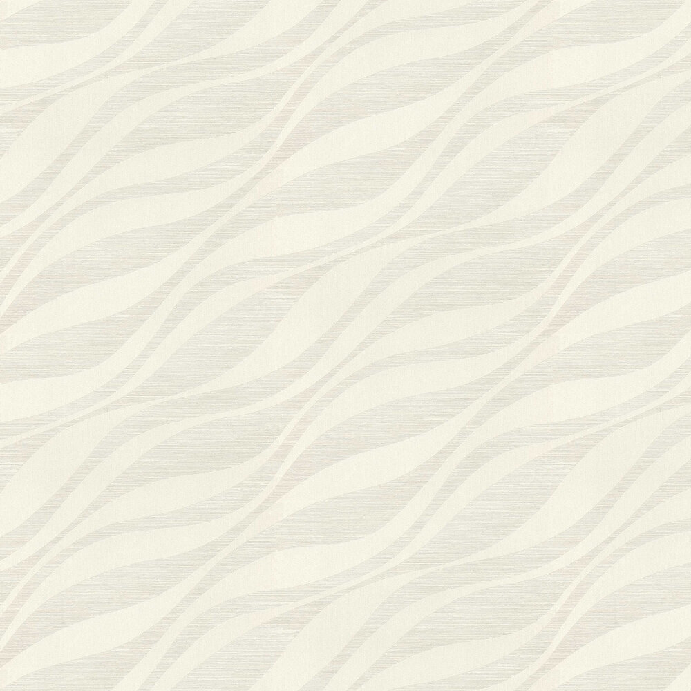Lustre Wave Wallpaper - Opal White - by Albany