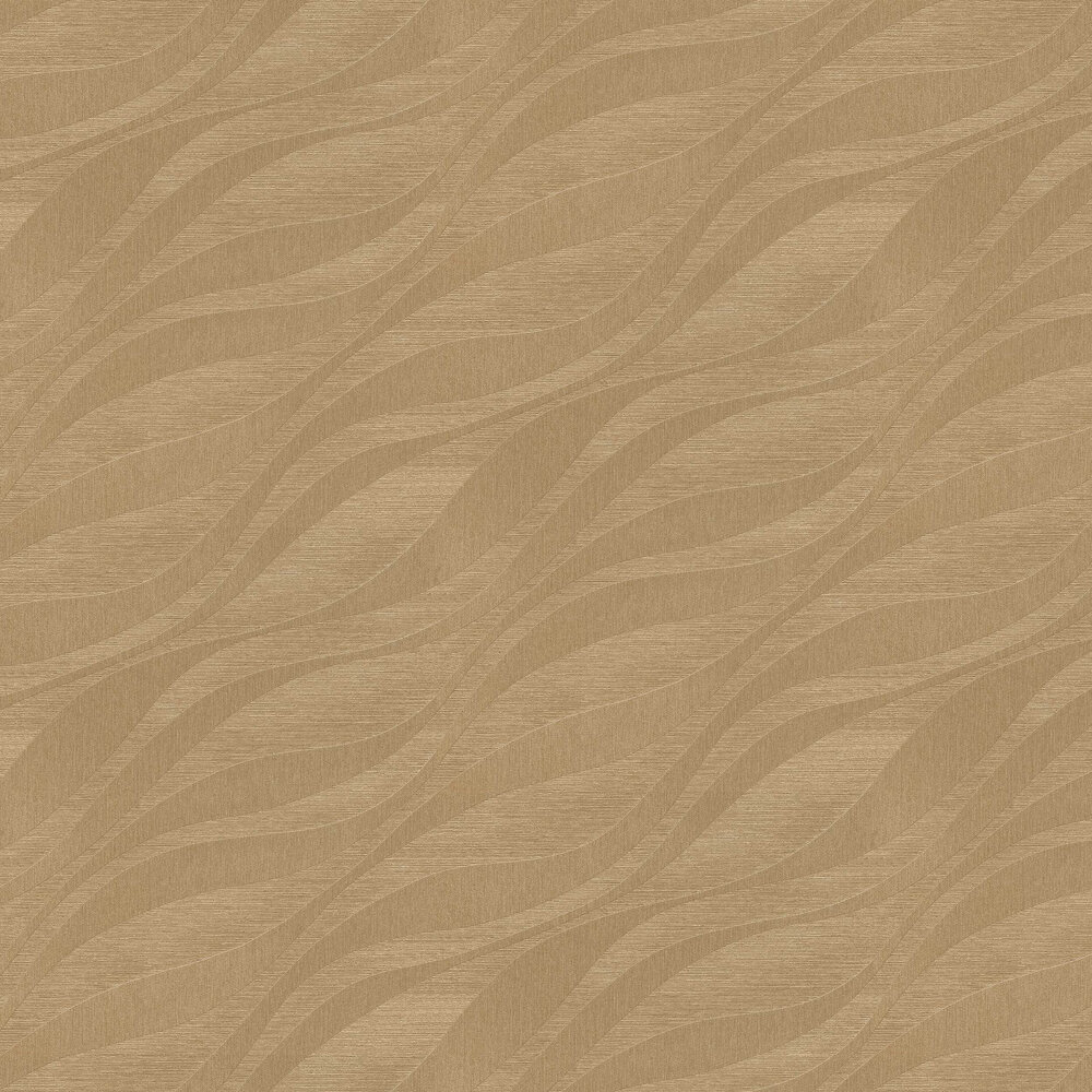 Lustre Wave Wallpaper - Gold - by Albany