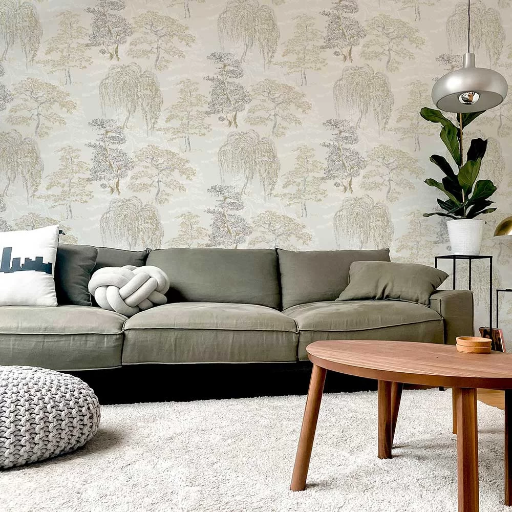 Oriental Garden por Arthouse - Natural - Papel pintado : Wallpaper Direct