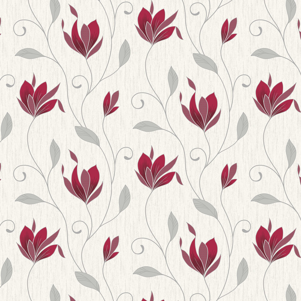 Floral by Albany - Red - Wallpaper : Wallpaper Direct