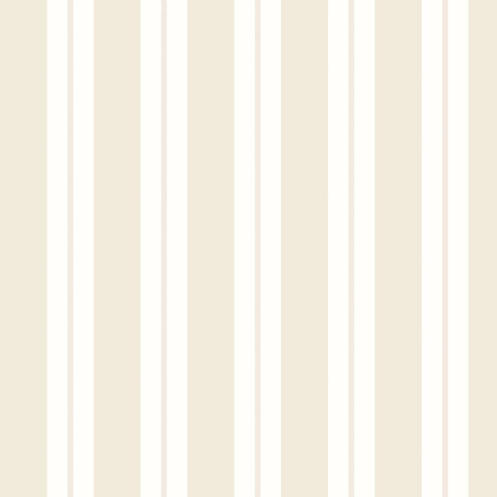 Wide Multi Stripe Wallpaper - Oatmeal - by Ohpopsi