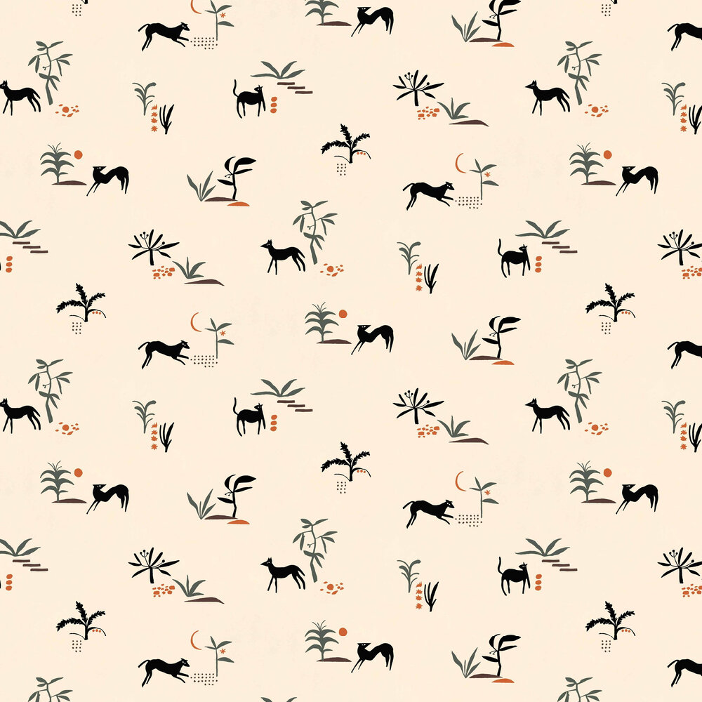 Prehistoric Creatures by Tres Tintas - Beige - Wallpaper : Wallpaper Direct