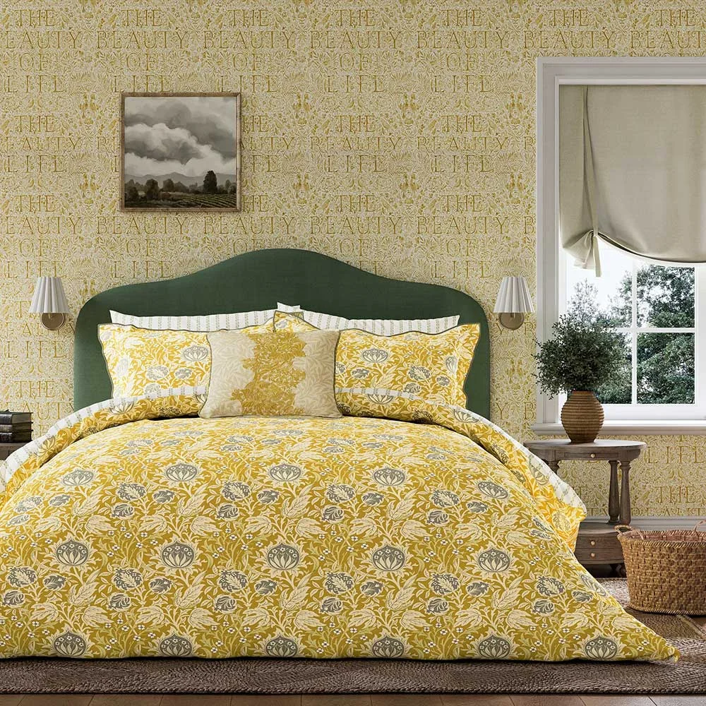 Elmcote Duvet Cover Set by Morris - Sunflower - Superking Size (UK ...