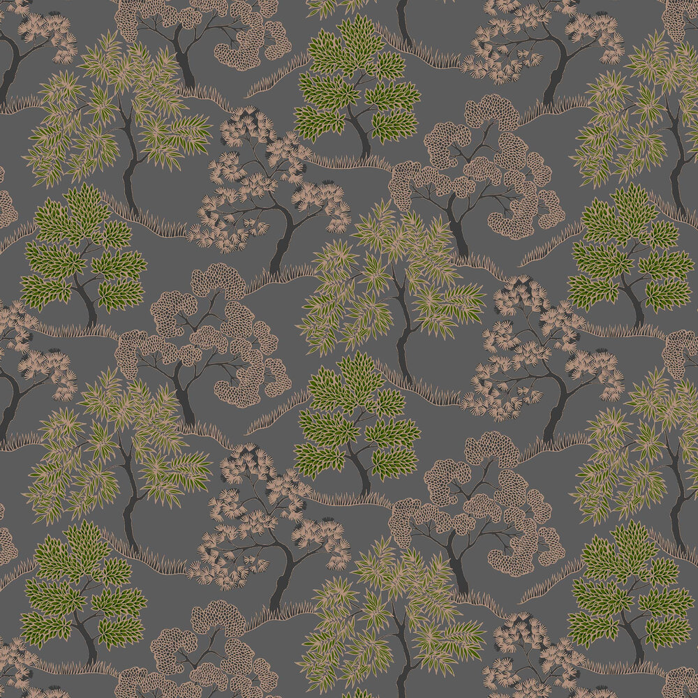 Trees By Superfresco Easy - Charcoal - Wallpaper : Wallpaper Direct