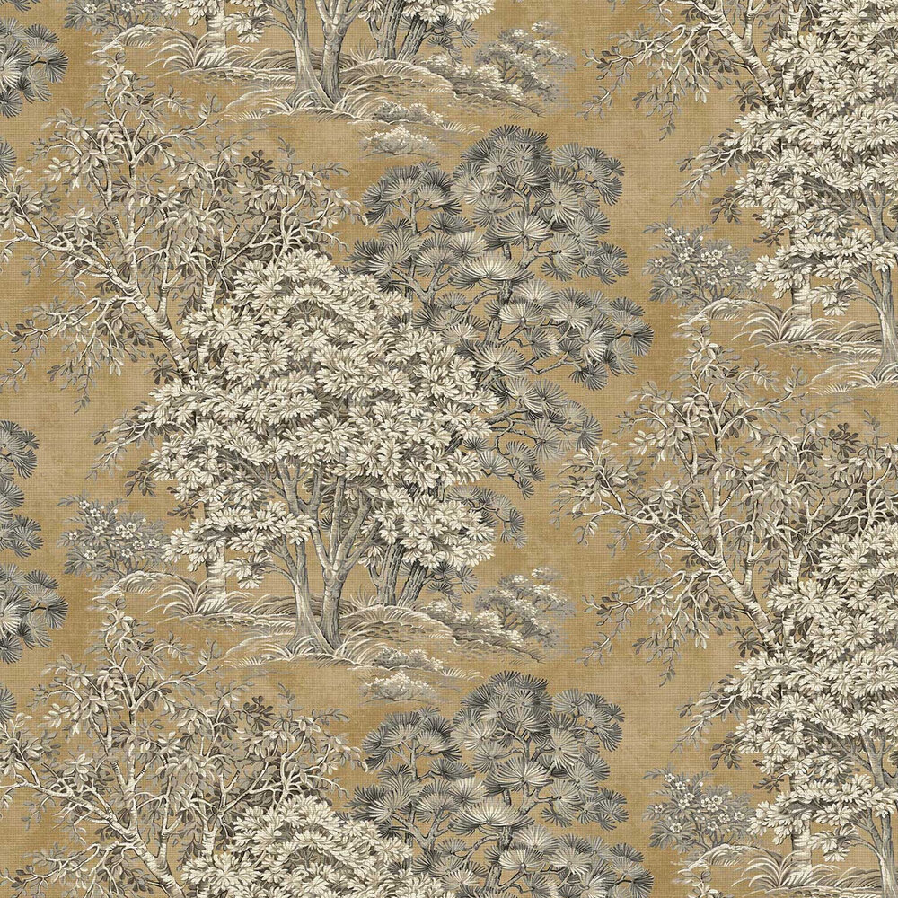 Majestic Trees Fibra Natural por Today Interiors - Dorado - Papel ...