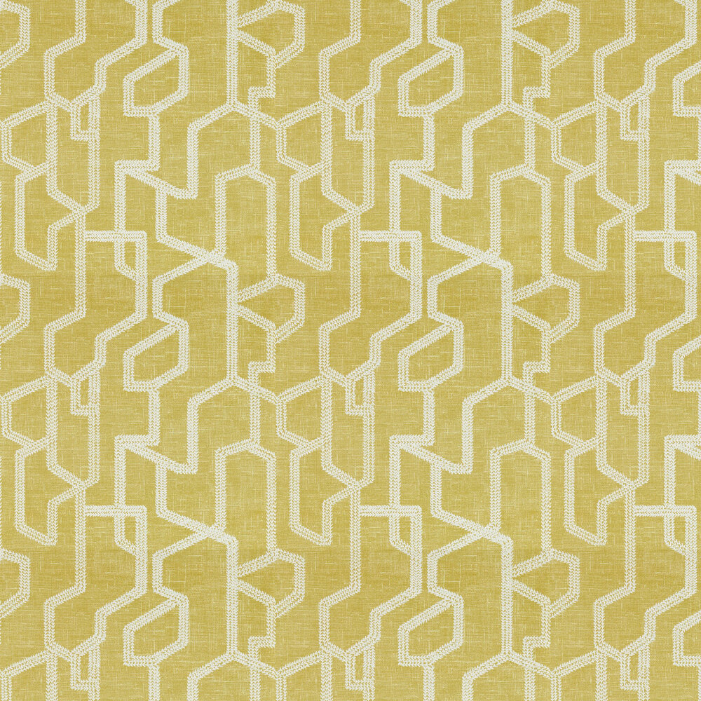 Labyrinth Wallpaper - Citron - by Clarke & Clarke