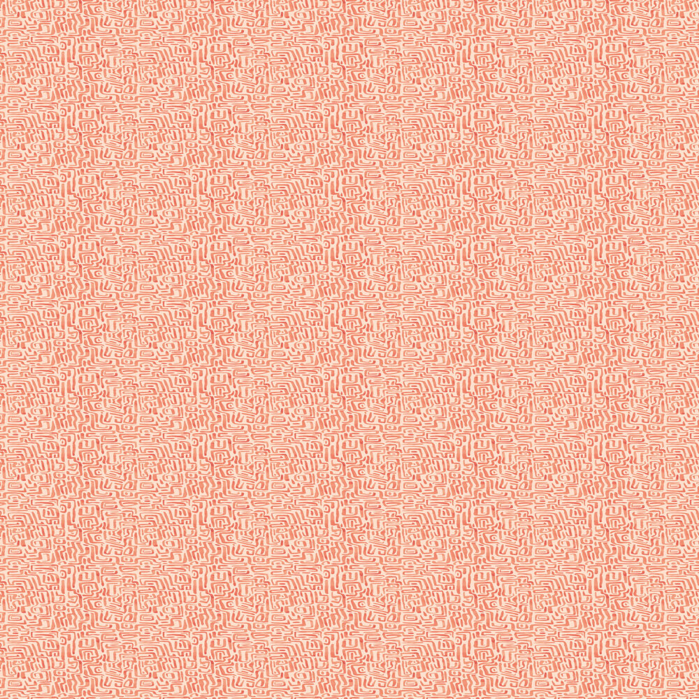 Maze Squiggle by Hoopla Walls - Orange Mix - Wallpaper : Wallpaper Direct