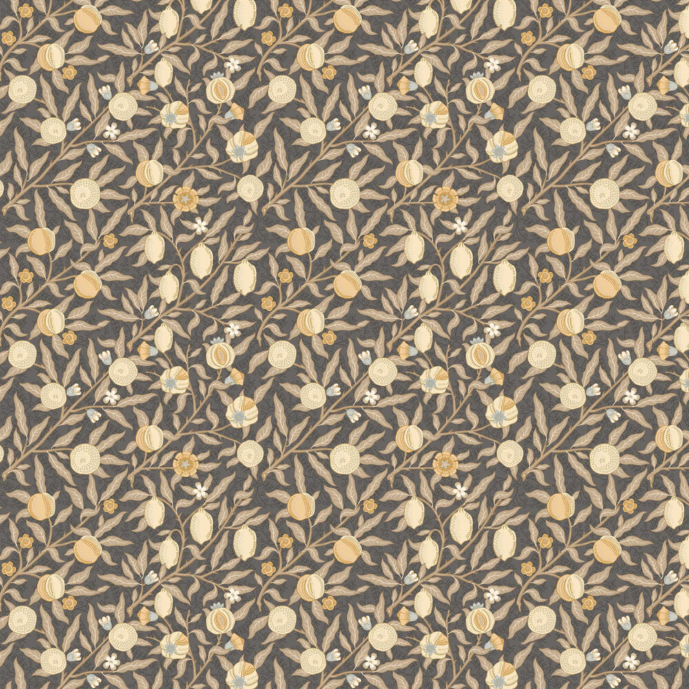Fruit & Foliage Wallpaper - Coffee - by Hoopla Walls