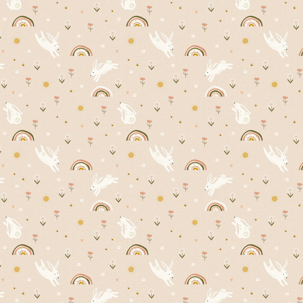 Bunny Hop by Arthouse - Beige - Wallpaper : Wallpaper Direct