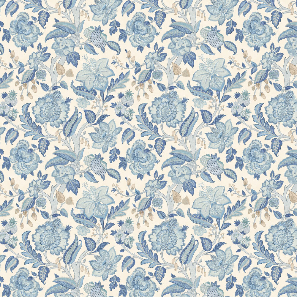 Indienne Tree by George & Minnie - Periwinkle - Wallpaper : Wallpaper ...