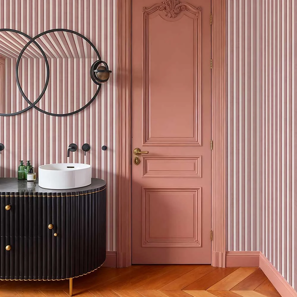 Lolen by Esselle Home - Salmon - Wallpaper : Wallpaper Direct