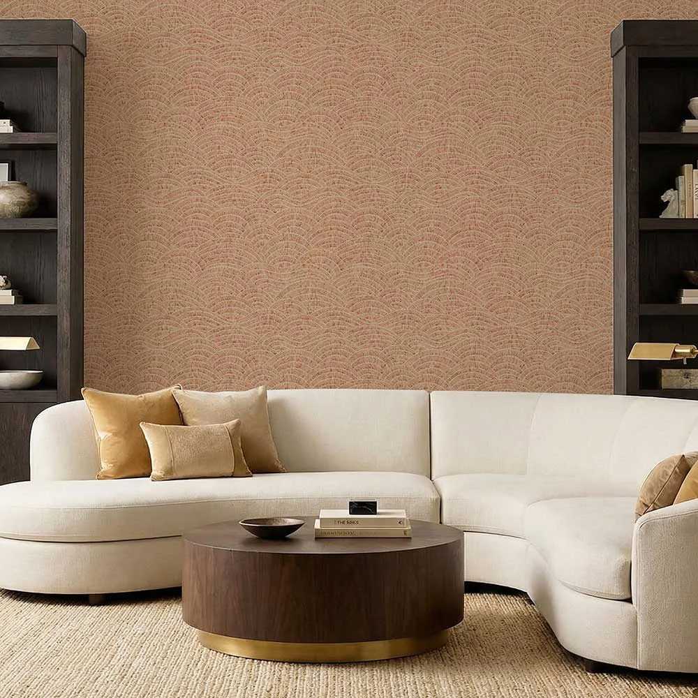 Dalty par Esselle Home - Copper - Papier peint : Wallpaper Direct