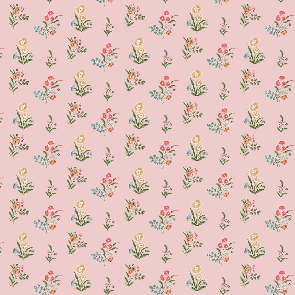 Flutter Bunches by Cath Kidston - Pink - Wallpaper : Wallpaper Direct
