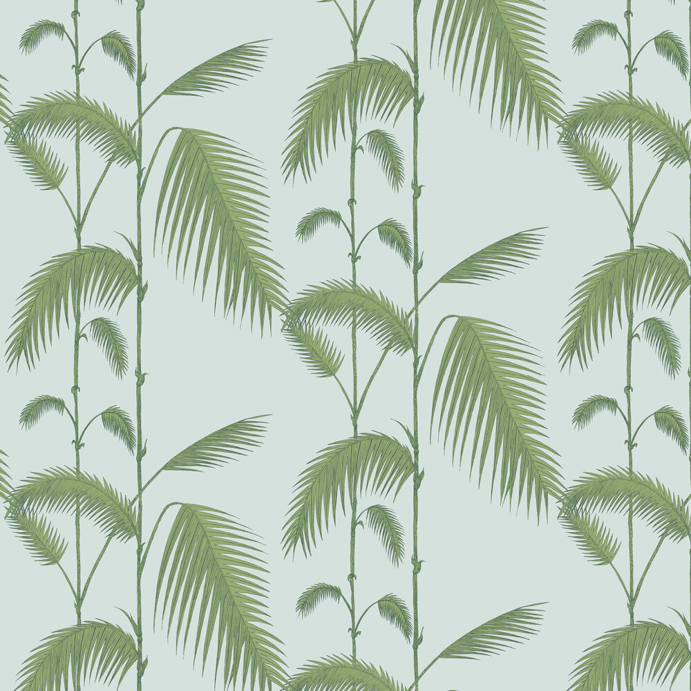 Palm Leaves Wallpaper - Green / Off White - by Cole & Son