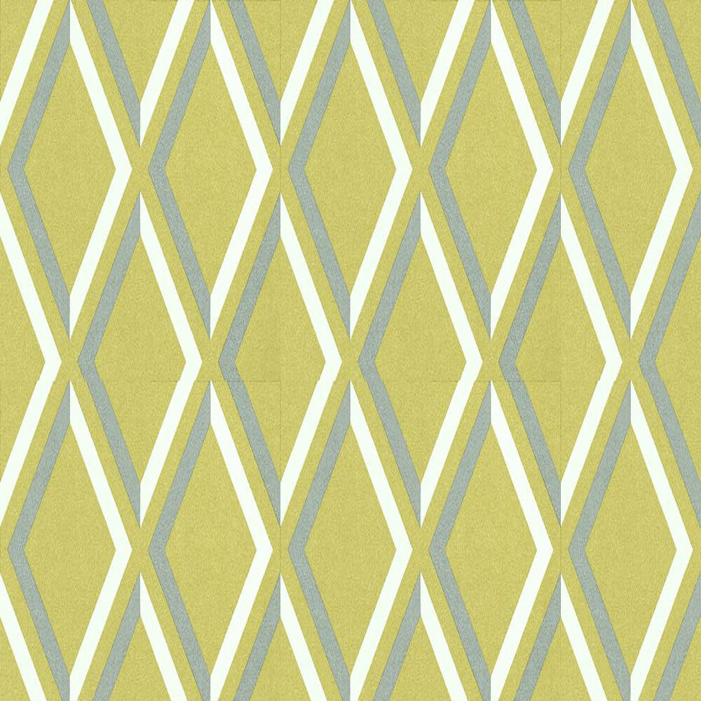 Pompeian Wallpaper - Grey / White / Lime - by Cole & Son