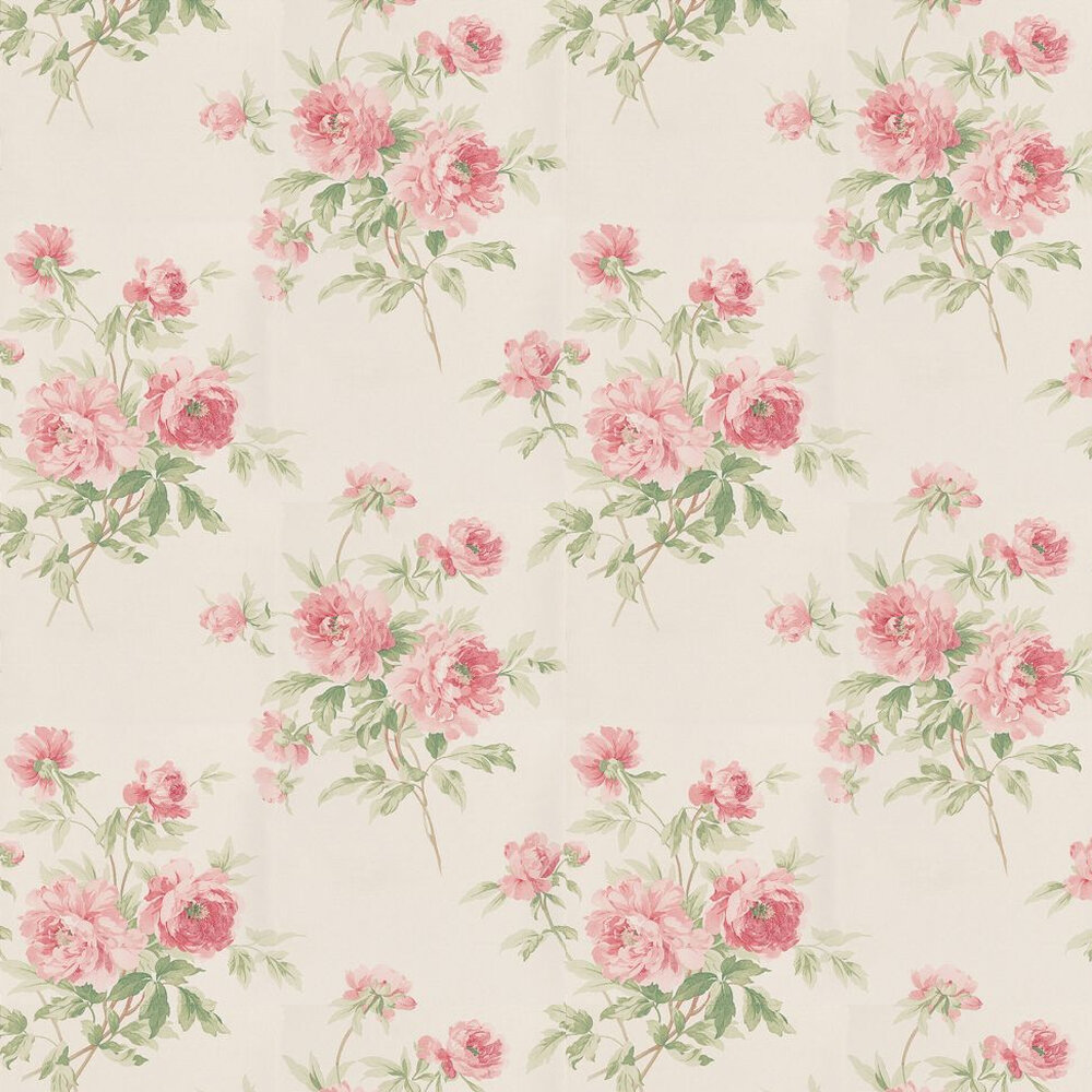 Adele Wallpaper - Pink / Cream - by Sanderson