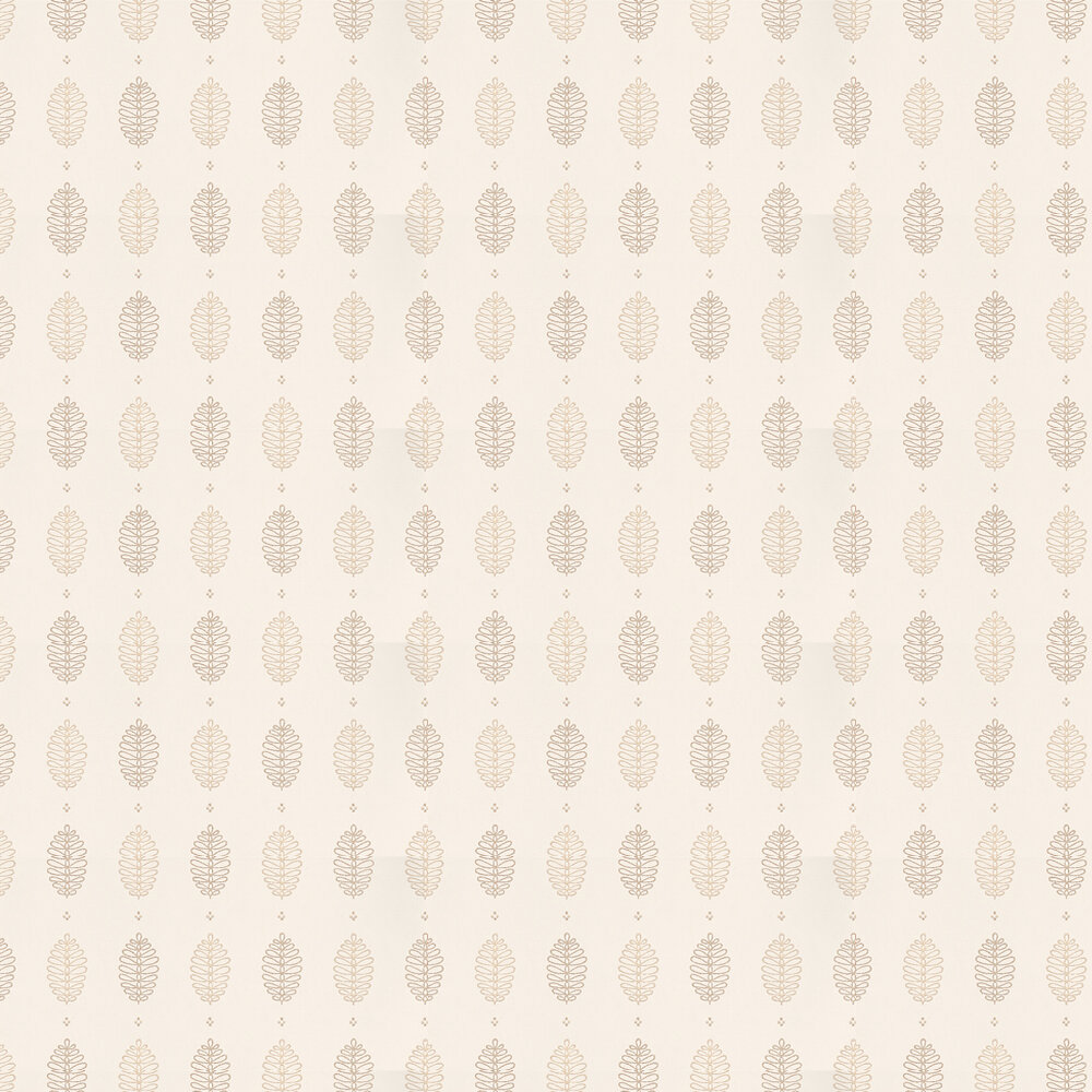 Cones Lint Wallpaper - Brown / Off White - by Little Greene