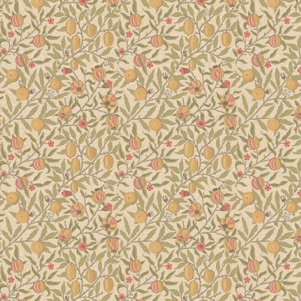 Fruit Wallpaper - Limestone / Artichoke - by Morris