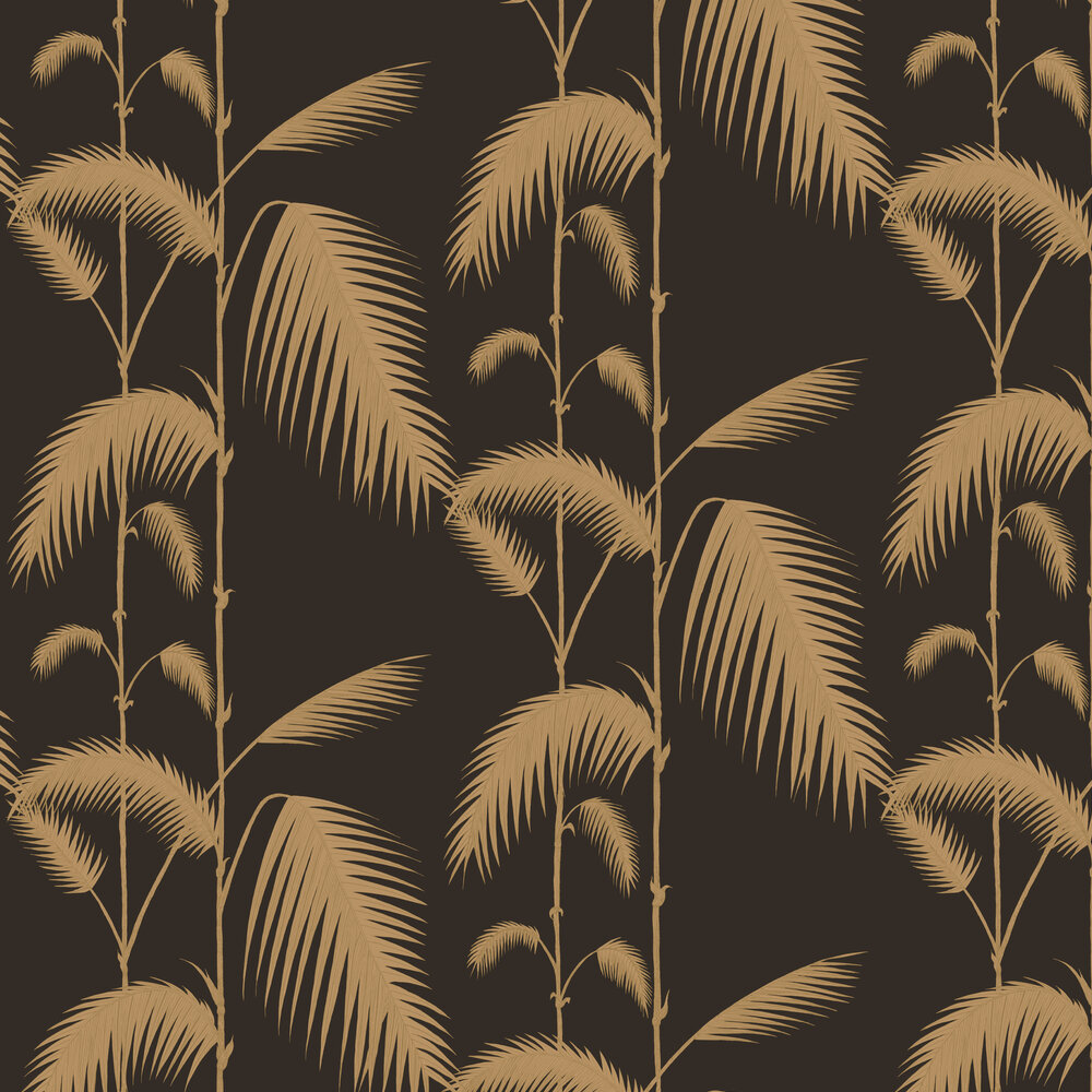 Palm Leaves Wallpaper - Beige / Black - by Cole & Son