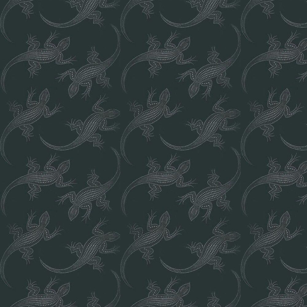 Komodo Wallpaper - Silver / Black - by Osborne & Little