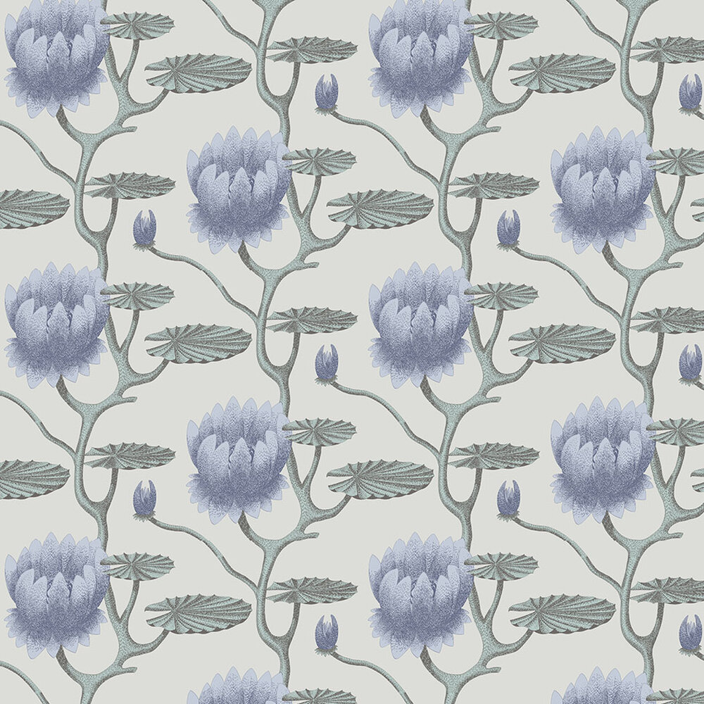 Summer Lily Wallpaper - Aqua - by Cole & Son