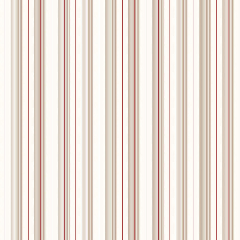Aiden Stripe Wallpaper - Beige / Red - by Ralph Lauren