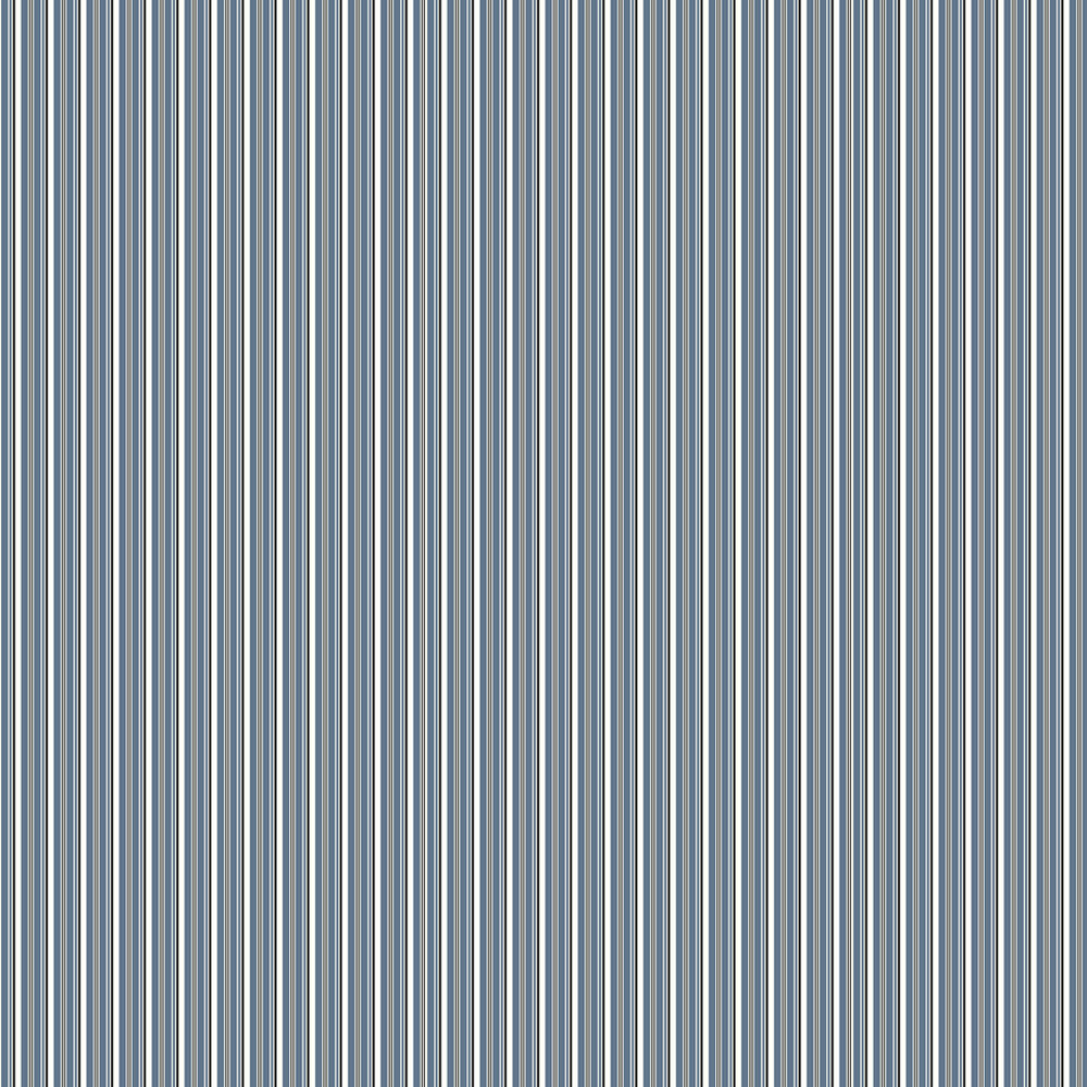 Laurelton Stripe Wallpaper - Blue - by Ralph Lauren