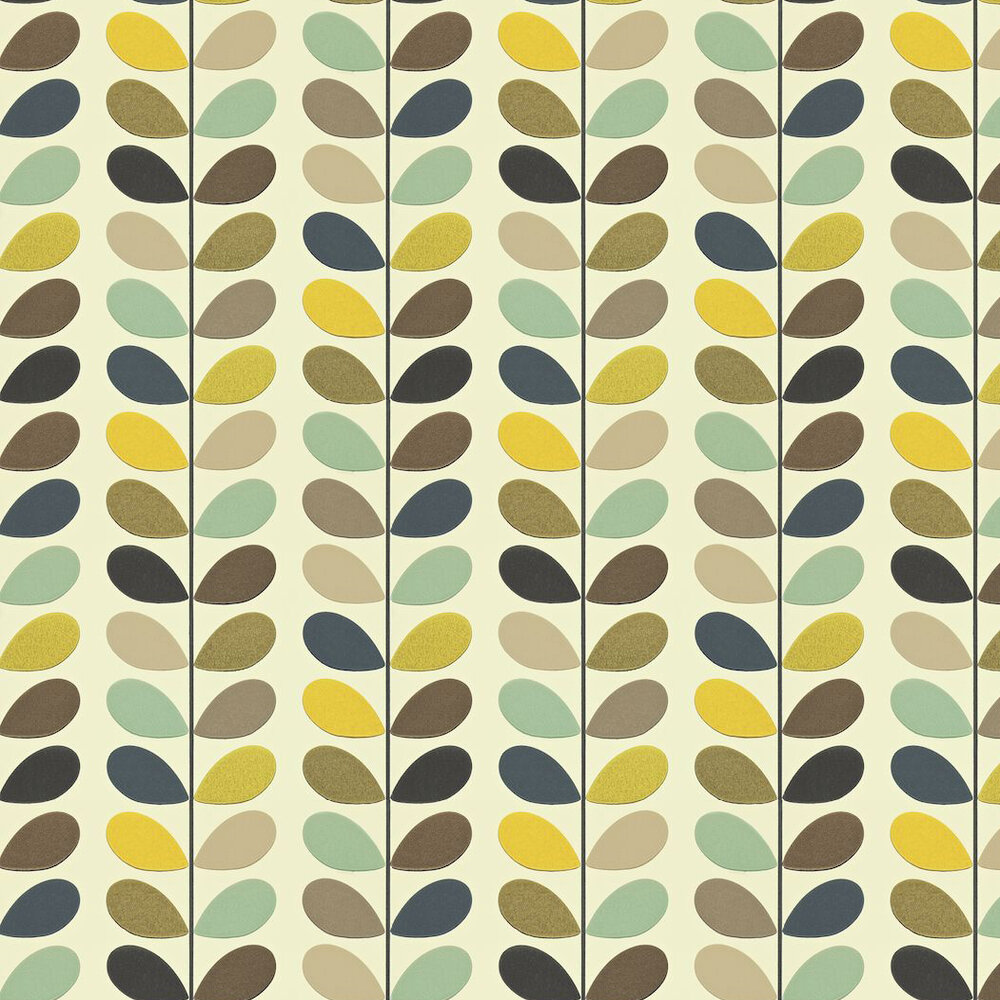 Multi Stem Wallpaper - Seagreen - by Orla Kiely