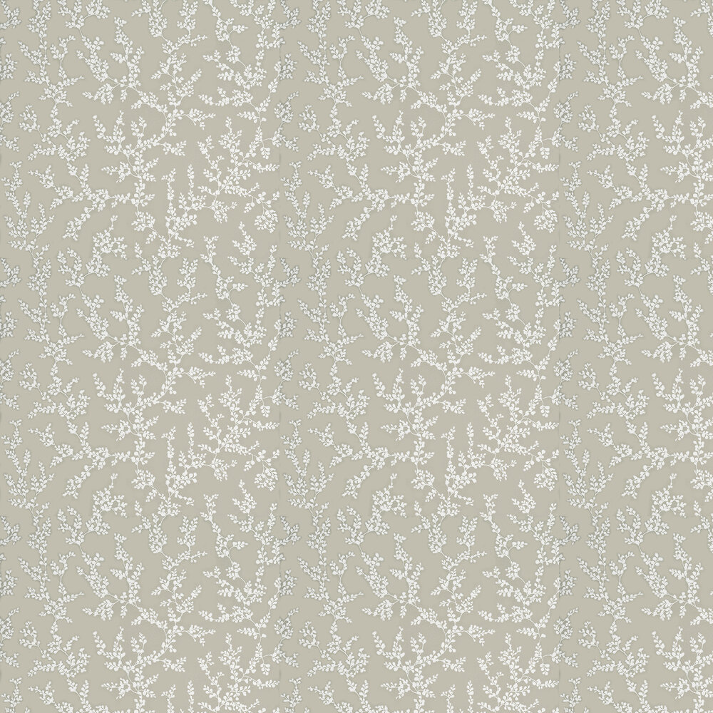 Shadow Fern Wallpaper - Linen / Ivory - by G P & J Baker