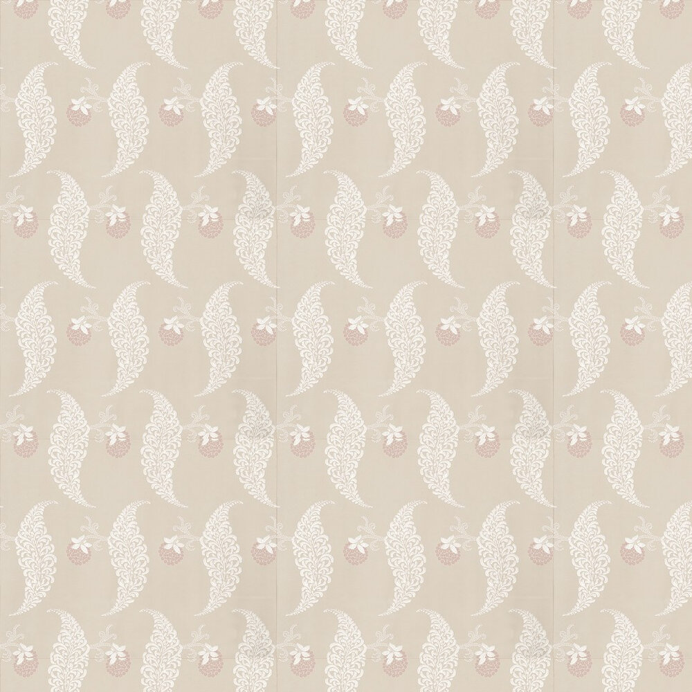 Rosslyn Wallpaper - Rose Pink / Taupe - by Farrow & Ball