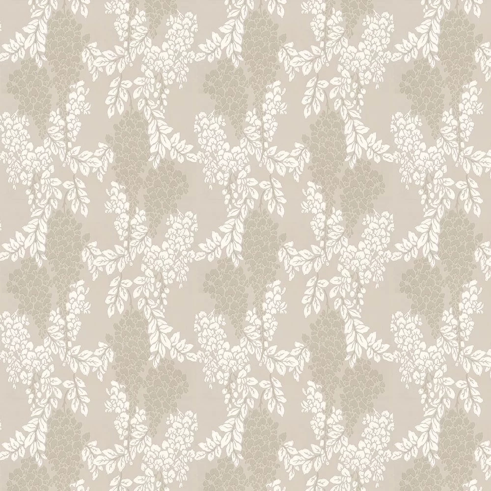 Wisteria by Farrow & Ball - Off White / Taupe - Wallpaper : Wallpaper ...