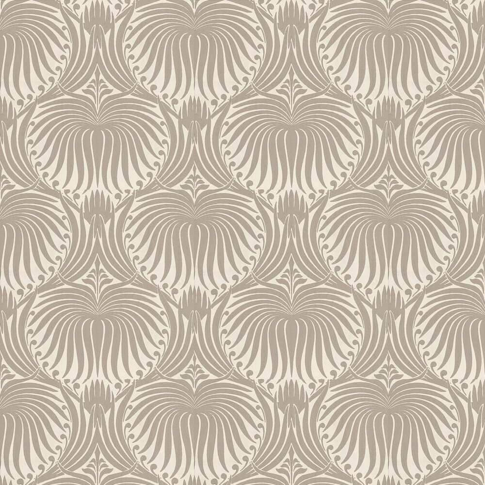Lotus Wallpaper - Taupe - by Farrow & Ball