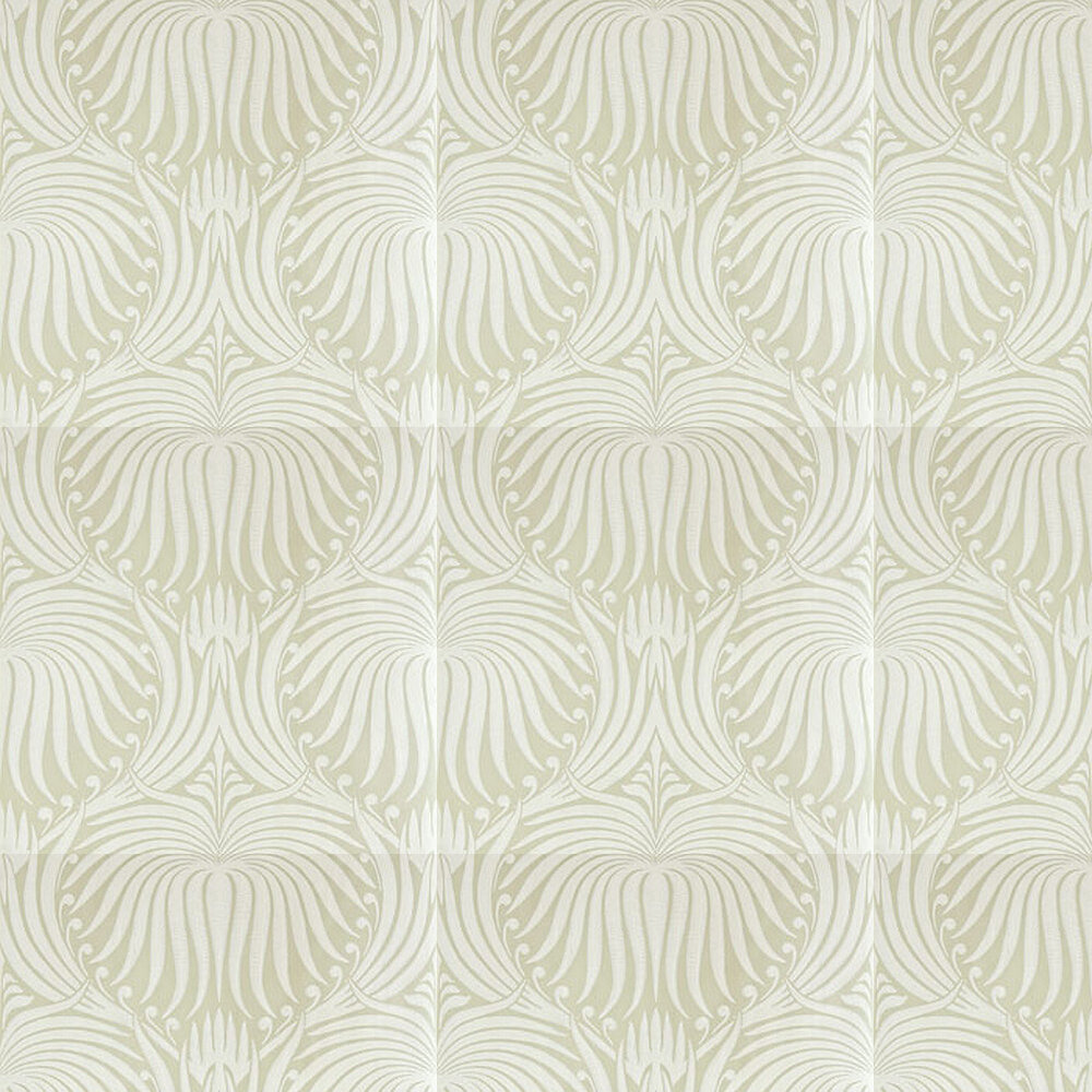 Lotus Wallpaper - Cream / Olive - by Farrow & Ball