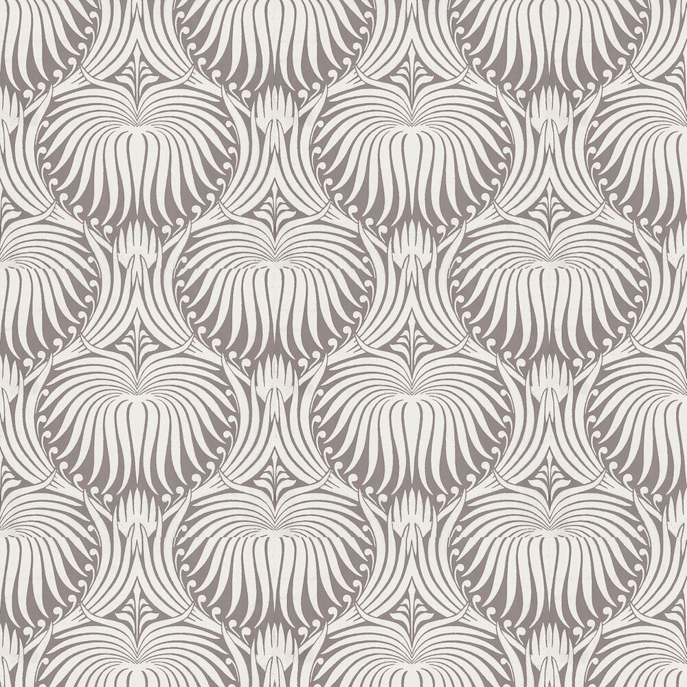 Lotus Wallpaper - Off White / Purple - by Farrow & Ball